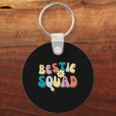 Groovy Bestie Squad Besties Trip Besties Matching Sleutelhanger (Voorkant)