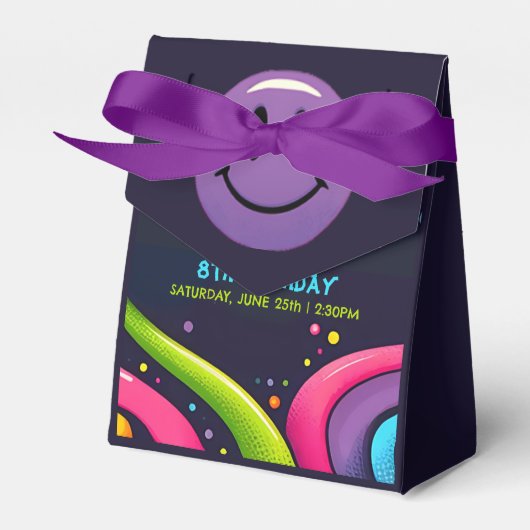 Groovy Birthday Bash Bedankdoosjes (Voorkant Zijde)