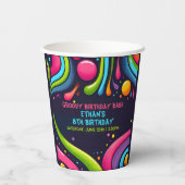 Groovy Birthday Bash Papieren Bekers (Achterkant)