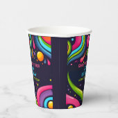 Groovy Birthday Bash Papieren Bekers (Rechts)