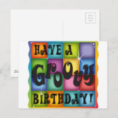 Groovy Birthday Briefkaart (Voorkant / Achterkant)