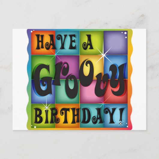 Groovy Birthday Briefkaart (Voorkant)