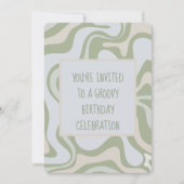 Groovy Birthday in Sage Green Kaart (Voorkant)