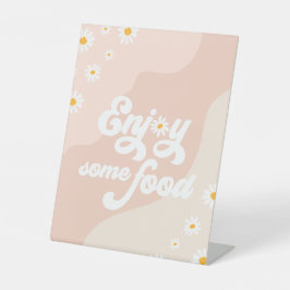 Groovy Birthday Party Boho Daisy Decorations Table Reclamebord Met Voetstuk