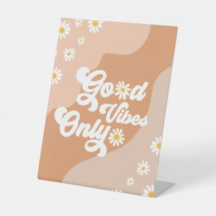 Groovy Birthday Party Boho Daisy Decorations Table Reclamebord Met Voetstuk