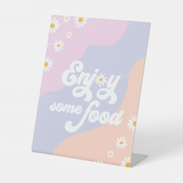 Groovy Birthday Party Boho Daisy Decorations Table Reclamebord Met Voetstuk