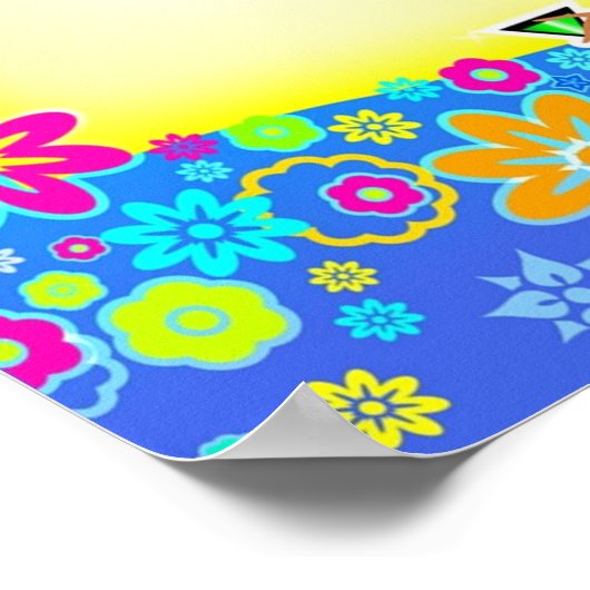 Groovy Birthday Party Poster (Hoek)