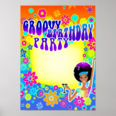 Groovy Birthday Party Poster (Voorkant)