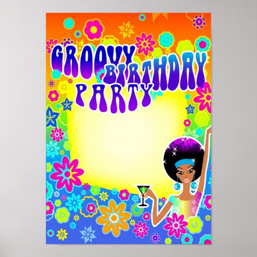 Groovy Birthday Party Poster (Voorkant)