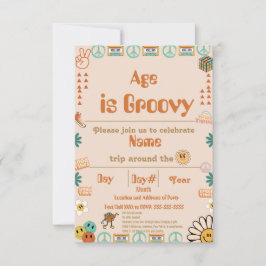 Groovy Birthday Uitnodiging