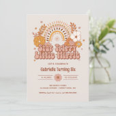 Groovy Birthday Uitnodiging (Staand voorkant)