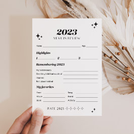 Groovy Black 2023 Jaar in Review Nieuwjaarskaarten