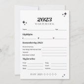 Groovy Black 2023 Jaar in Review Nieuwjaarskaarten (Voorkant)