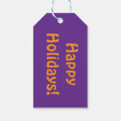 Groovy Black 70s Style Flower Gift Label Cadeaulabel (Achterkant)