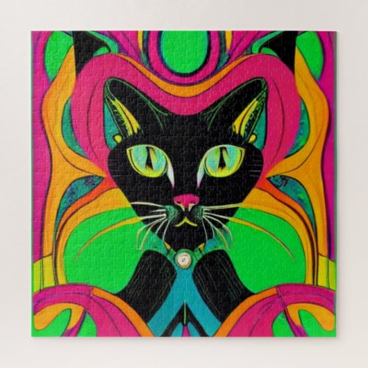 Groovy Black Cat Legpuzzel (Verticaal)