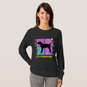 Groovy Black en Tan Coonhound T-shirt (Voorkant volledig)