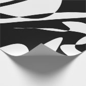 Groovy Black en White Pattern Cadeaupapier (Hoek)