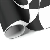 Groovy Black en White Pattern Cadeaupapier (Rol Hoek)