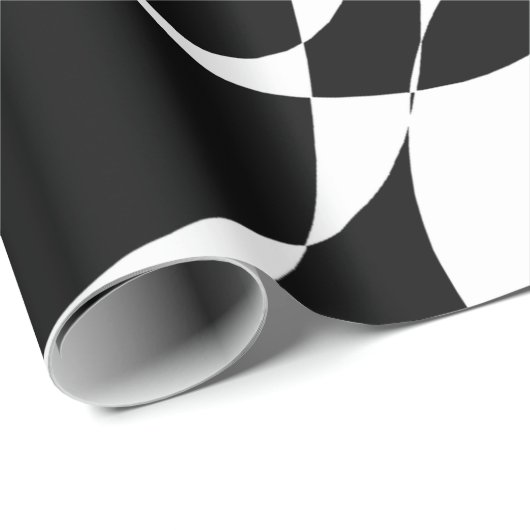 Groovy Black en White Pattern Cadeaupapier (Rol Hoek)