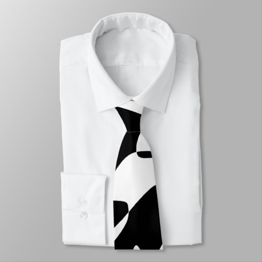 Groovy Black en White Pattern Stropdas (Gebonden)