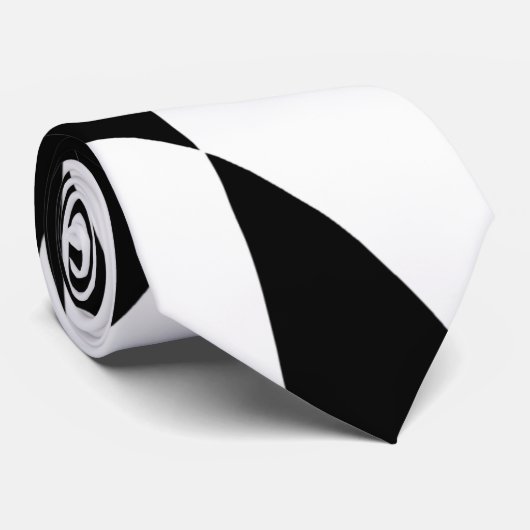 Groovy Black en White Pattern Stropdas (Opgerold)