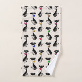 Groovy Black Hep Cats Bad Handdoek (Handdoek)
