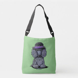 Groovy Black Poodle Crossbody Bag Tas