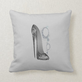 Groovy Black Stiletto en Sparkle Bling Pillow Kussen