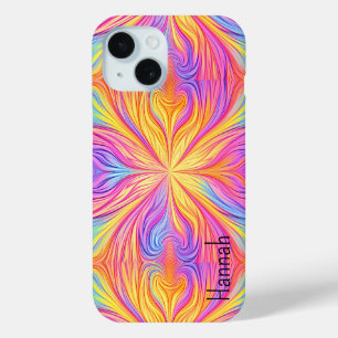Groovy  Blauw Roze Tie Dye iPhone Case