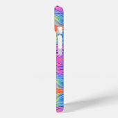 Groovy  Blauw Roze Tie Dye iPhone Case (Achterkant / Links)