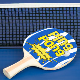 Groovy blauwe golf, gepersonaliseerde Ping Pong Pa Tafeltennisbatje