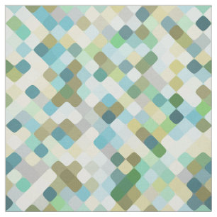 Groovy Blauwgroen Turquoise Blue Green Retro Ronde Stof