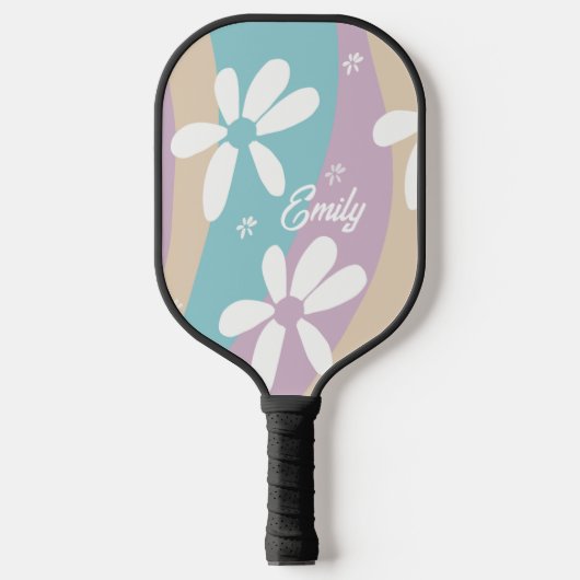 Groovy Bloem Golfpatroon Pickleball Paddle (Voorkant)