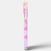 Groovy Bloem Helder Oranje Patroon Naam Case (Achterkant / Links)