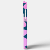 Groovy Bloem Roze Neon Patroon Naam Case-Mate iPhone Case (Achterkant / Links)