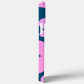 Groovy Bloem Roze Neon Patroon Naam Case-Mate iPhone Case (Achterkant / Rechts)