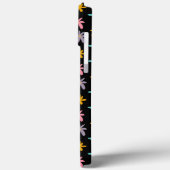 Groovy Bloem Zwart Patroon Naam Case-Mate iPhone Case (Achterkant / Links)