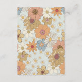 Groovy Bloemen 70s Luier Raffle Uitnodiging Invoeg Informatiekaartje (Achterkant)