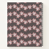 Groovy Bloemen Gedempte Roze Naam Dagboek Notitieb Notitieboek (Achterkant)