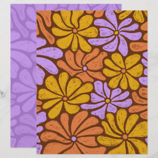 Groovy Bloemen Scrapbook Papier