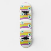 Groovy Bloemen Skateboard Patroon (Voorkant)