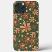 Groovy bloemengroene Hoesje-Mate iPhone hoesje (Achterkant)