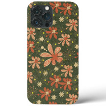Groovy bloemengroene Hoesje-Mate iPhone hoesje