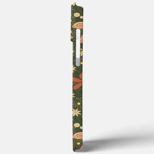 Groovy bloemengroene Hoesje-Mate iPhone hoesje (Achterkant / Links)