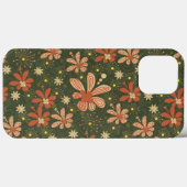 Groovy bloemengroene Hoesje-Mate iPhone hoesje (Achterkant (horizontaal))