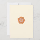 Groovy bloemenretro 3e verjaardag uitnodiging (Achterkant)