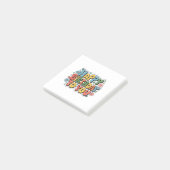 Groovy Bloemige Verjaardag Post-it® Notes (Schuin)