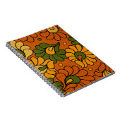 Groovy Bloom - Retro Floral 1970s Notebook Notitieboek (Rechterzijde)
