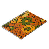 Groovy Bloom - Retro Floral 1970s Notebook Notitieboek (Linkerzijde)