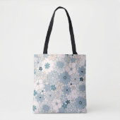 Groovy Blue Blossom Tas (Voorkant)